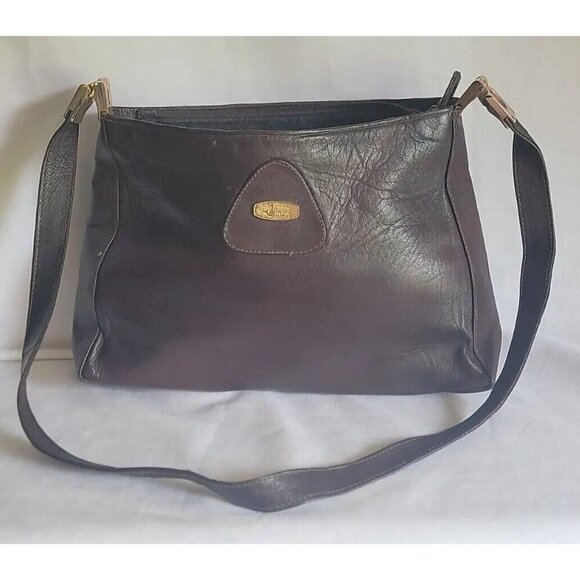 Max Chaoul Couture Purse Vintage Leather Brown Shoulder Handbag Velvet Lining - Picture 5 of 16